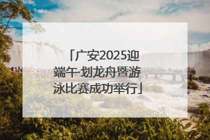 广安2025迎端午·划龙舟暨游泳比赛成功举行