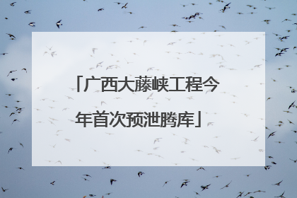广西大藤峡工程今年首次预泄腾库