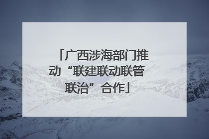 广西涉海部门推动“联建联动联管联治”合作