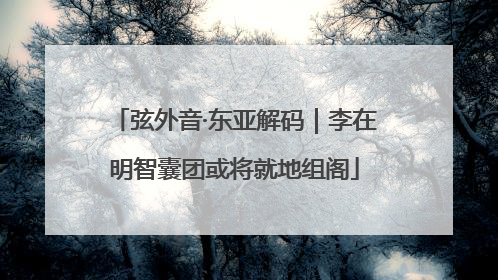弦外音·东亚解码｜李在明智囊团或将就地组阁