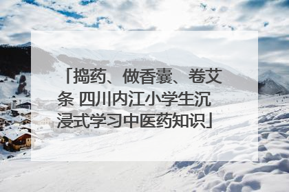 捣药、做香囊、卷艾条 四川内江小学生沉浸式学习中医药知识