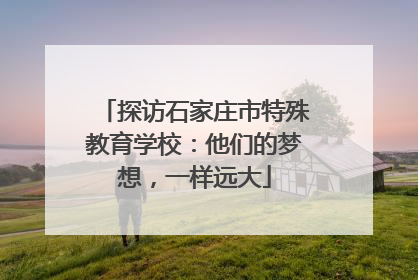 探访石家庄市特殊教育学校：他们的梦想，一样远大