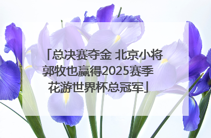 总决赛夺金 北京小将郭牧也赢得2025赛季花游世界杯总冠军