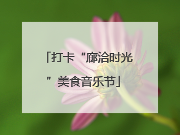 打卡“廊洽时光”美食音乐节