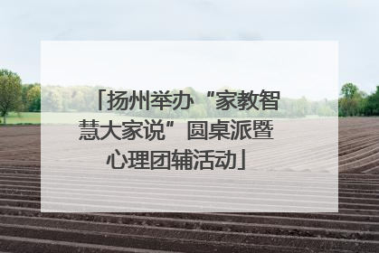 扬州举办“家教智慧大家说”圆桌派暨心理团辅活动