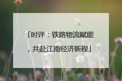 时评：铁路物流赋能，共赴江南经济新程
