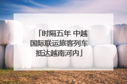 时隔五年 中越国际联运旅客列车抵达越南河内