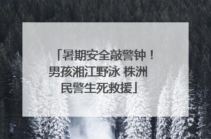 暑期安全敲警钟！男孩湘江野泳 株洲民警生死救援