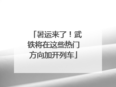 暑运来了！武铁将在这些热门方向加开列车