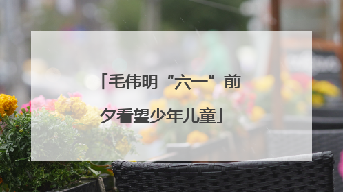 毛伟明“六一”前夕看望少年儿童