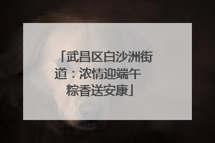 武昌区白沙洲街道：浓情迎端午 粽香送安康