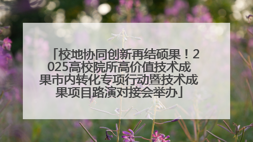 校地协同创新再结硕果！2025高校院所高价值技术成果市内转化专项行动暨技术成果项目路演对接会举办