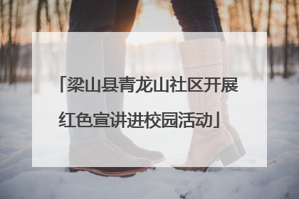 梁山县青龙山社区开展红色宣讲进校园活动