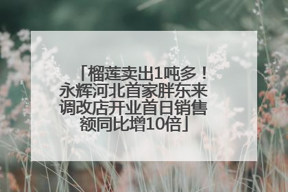 榴莲卖出1吨多！永辉河北首家胖东来调改店开业首日销售额同比增10倍