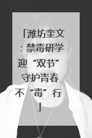 潍坊奎文：禁毒研学迎“双节” 守护青春不“毒”行
