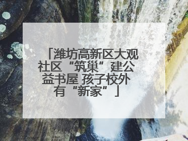 潍坊高新区大观社区“筑巢”建公益书屋 孩子校外有“新家”