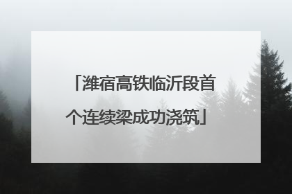 潍宿高铁临沂段首个连续梁成功浇筑