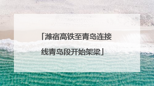 潍宿高铁至青岛连接线青岛段开始架梁