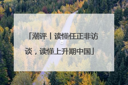 潮评丨读懂任正非访谈，读懂上升期中国