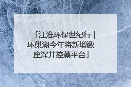 江淮环保世纪行｜环巢湖今年将新增数座深井控藻平台