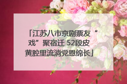 江苏八市京剧票友“戏”聚宿迁 52段皮黄腔里流淌党恩绵长