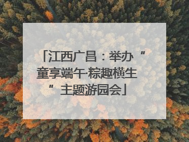 江西广昌：举办“童享端午·粽趣横生”主题游园会