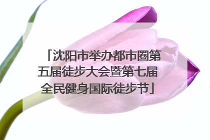 沈阳市举办都市圈第五届徒步大会暨第七届全民健身国际徒步节