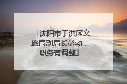 沈阳市于洪区文旅局副局长彭勃，职务有调整