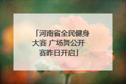 河南省全民健身大赛 广场舞公开赛昨日开启