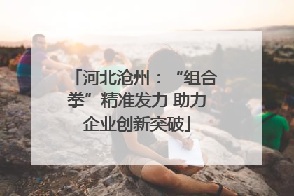 河北沧州：“组合拳”精准发力 助力企业创新突破