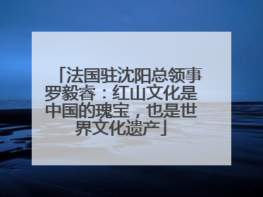 法国驻沈阳总领事罗毅睿：红山文化是中国的瑰宝，也是世界文化遗产