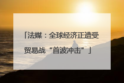 法媒：全球经济正遭受贸易战“首波冲击”