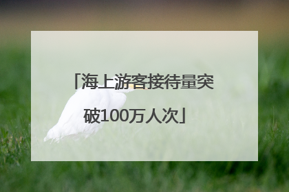 海上游客接待量突破100万人次