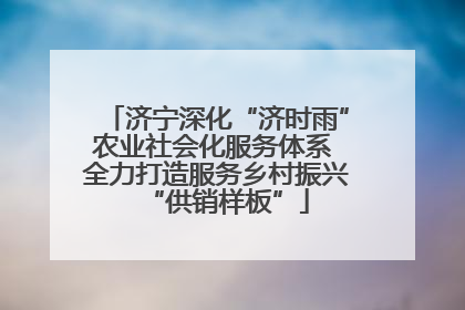 济宁深化“济时雨”农业社会化服务体系 全力打造服务乡村振兴“供销样板”