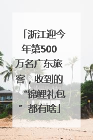 浙江迎今年第500万名广东旅客，收到的“锦鲤礼包”都有啥