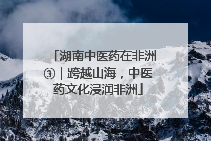湖南中医药在非洲③｜跨越山海，中医药文化浸润非洲