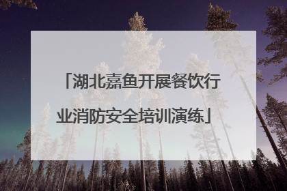 湖北嘉鱼开展餐饮行业消防安全培训演练