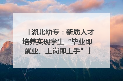 湖北幼专：新质人才培养实现学生“毕业即就业、上岗即上手”