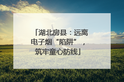 湖北房县：远离电子烟“陷阱”，筑牢童心防线