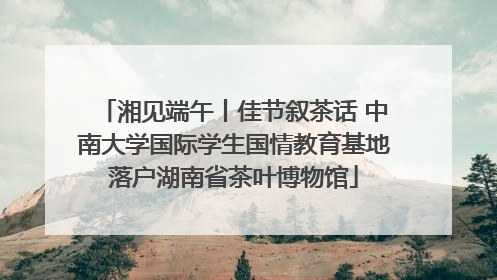 湘见端午丨佳节叙茶话 中南大学国际学生国情教育基地落户湖南省茶叶博物馆