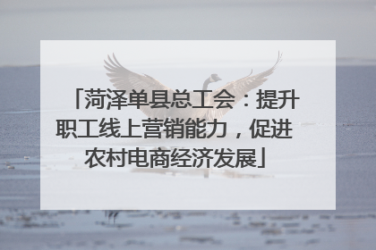 菏泽单县总工会：提升职工线上营销能力，促进农村电商经济发展