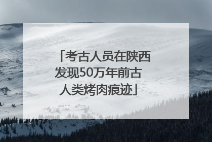 考古人员在陕西发现50万年前古人类烤肉痕迹