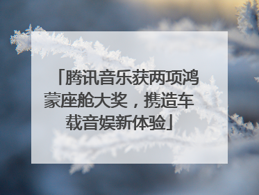 腾讯音乐获两项鸿蒙座舱大奖，携造车载音娱新体验