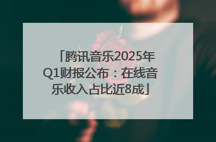 腾讯音乐2025年Q1财报公布：在线音乐收入占比近8成