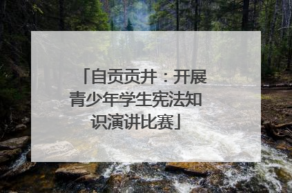 自贡贡井：开展青少年学生宪法知识演讲比赛