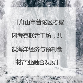 舟山市普陀区考察团考察联舌工坊，共谋海洋经济与预制食材产业融合发展