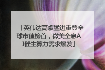 英伟达高歌猛进重登全球市值榜首，微美全息AI催生算力需求爆发