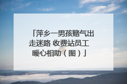萍乡一男孩赌气出走迷路 收费站员工暖心相助（图）