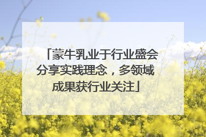 蒙牛乳业于行业盛会分享实践理念，多领域成果获行业关注
