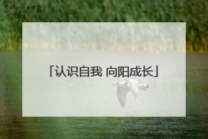 认识自我 向阳成长